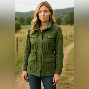 41 Hawthorn Olive Green Utility Jacket Women's Large Military Anorak Coat Chore